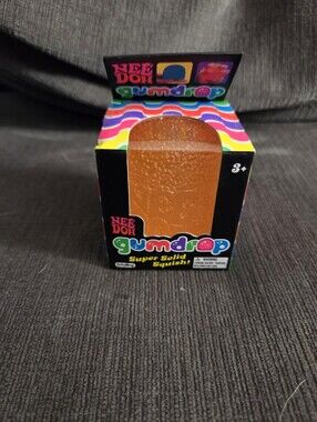NeeDoh Gumdrop Super Solid Squish Orange Toy
